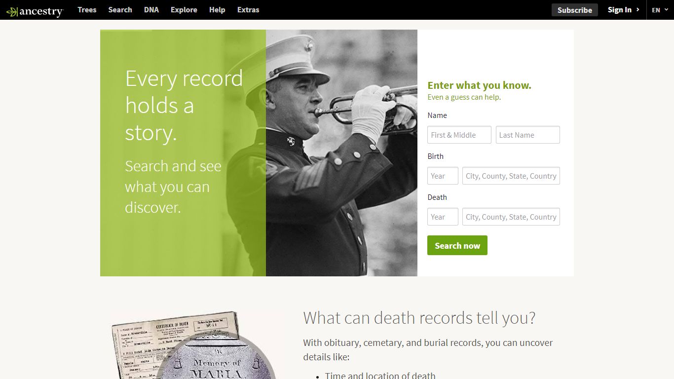 Ancestry.com - Death Records