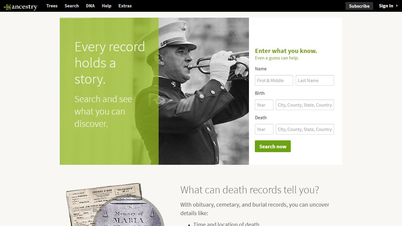 Ancestry.co.uk - Death Records